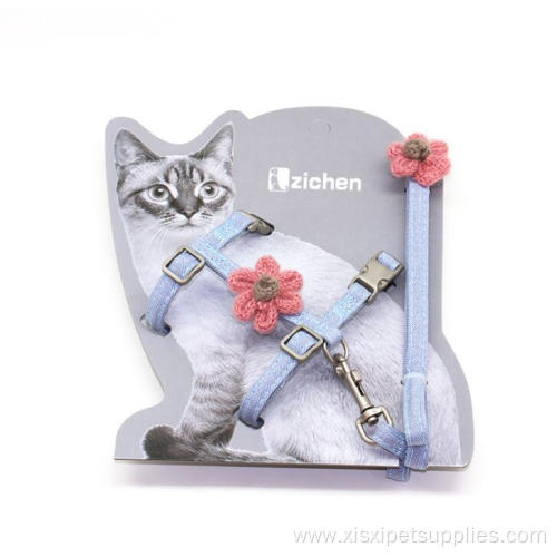 Handmade flower decorated fashion pet chest harness